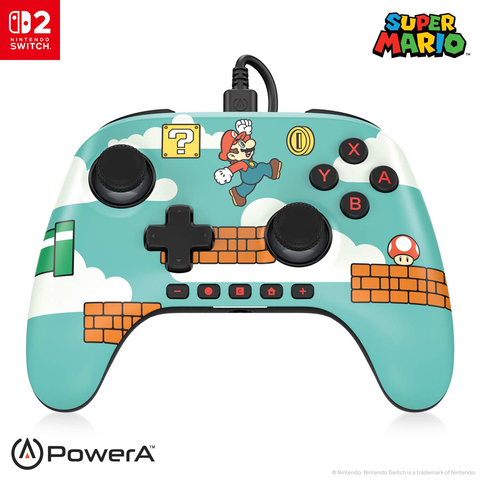 PowerA - Advantage Wired Controller for NSW2- Mario Time