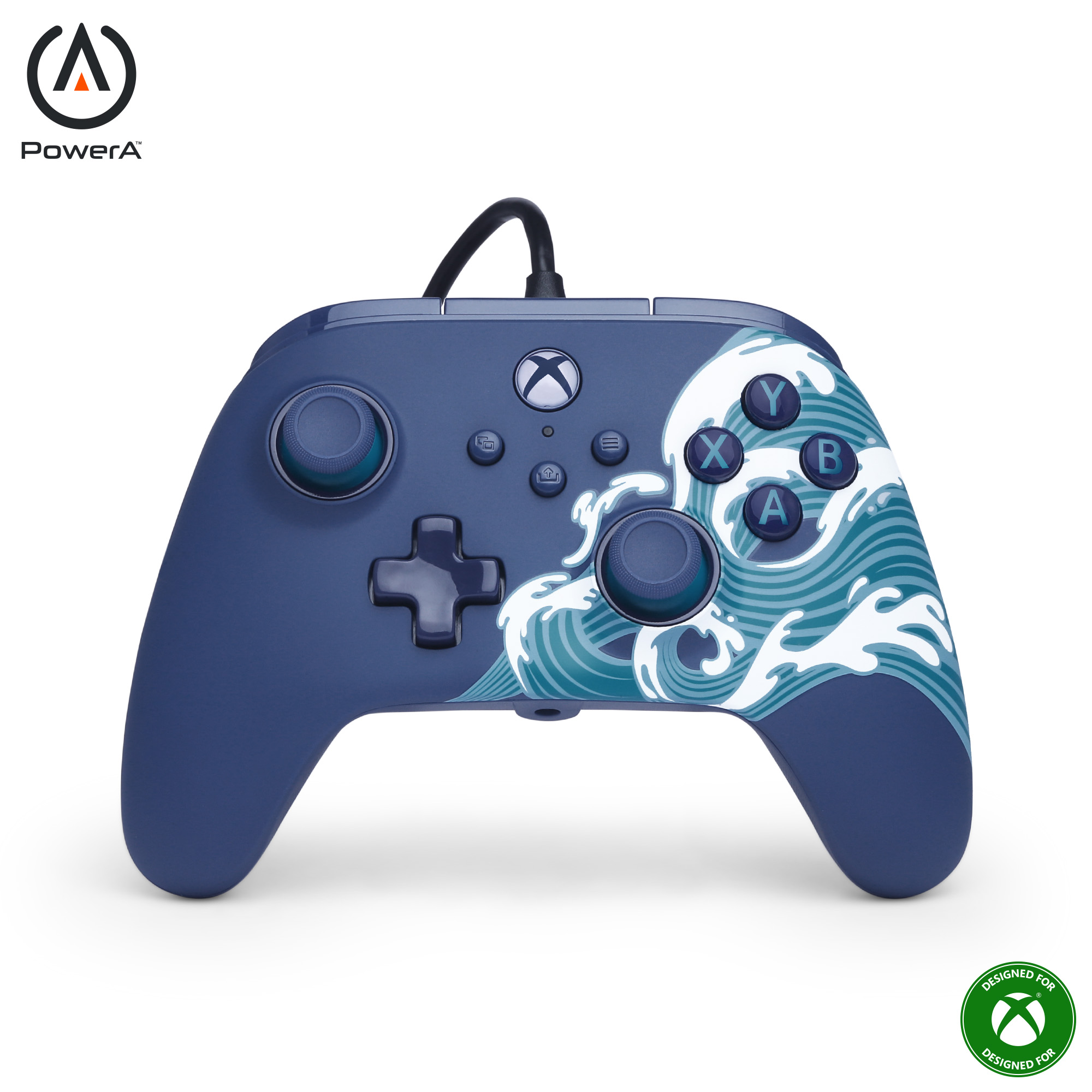 PowerA - Advantage Wired Controller For Xbox Series X/S Aqua Wave (BLUE)
