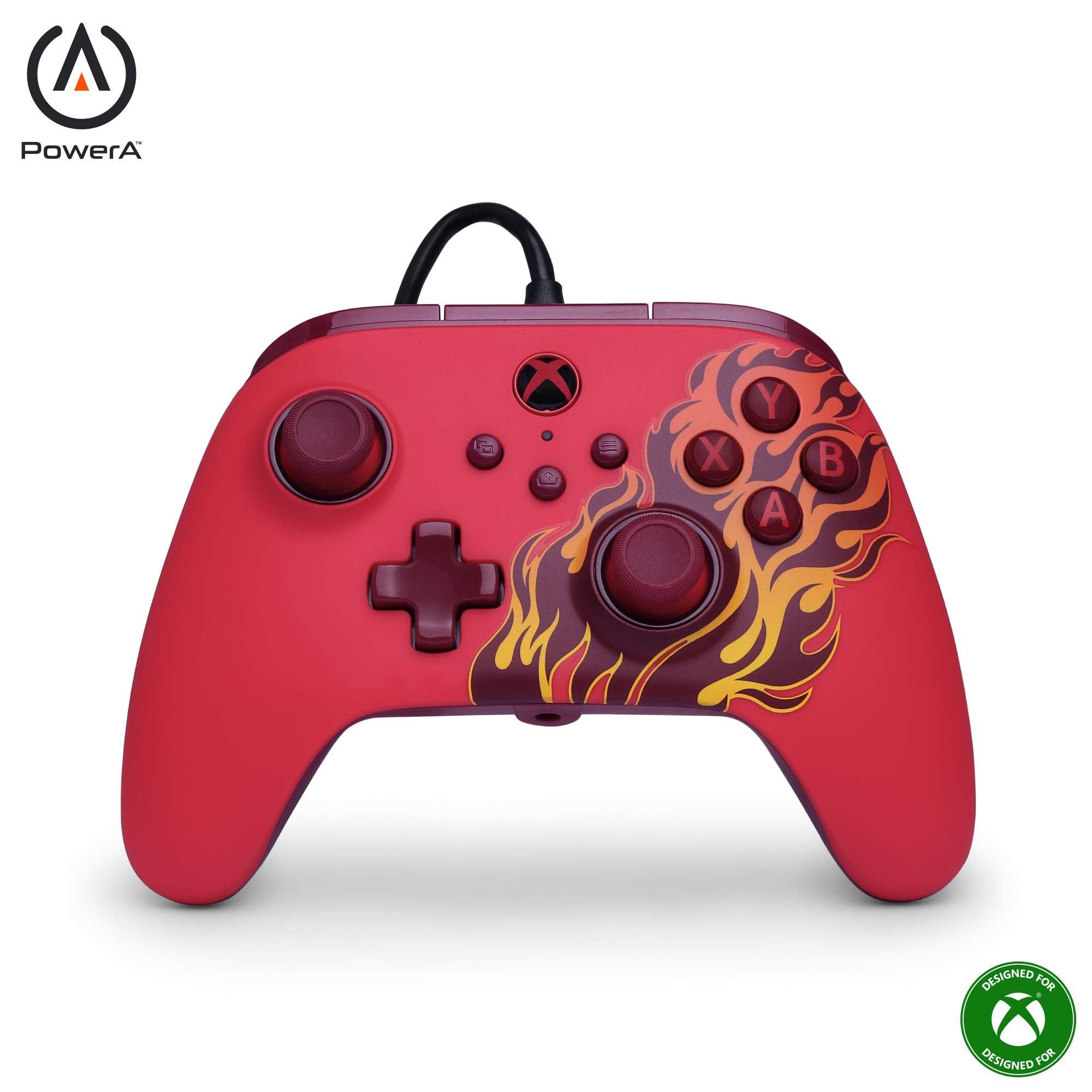 PowerA - Advantage Wired Controller For Xbox Series X/S Red Blaze